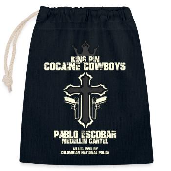 Cocaine Cowboys - Verschließbarer Geschenkbeutel aus Baumwolle (25x30cm) - Navy - Vorne