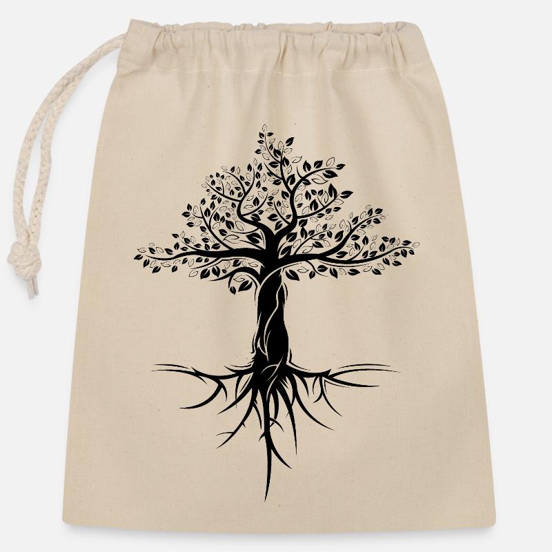tree tree nature protection symbol gift forest - Closable cotton gift bag (25x30cm) - nature