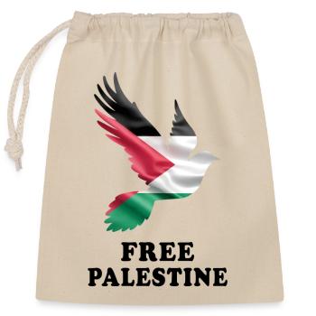 Colombe Palestine libre - Sac cadeau en coton avec cordon (25 x 30 cm) - nature - Devant