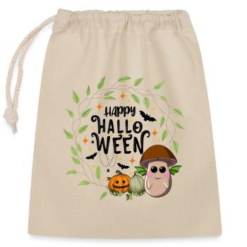 Joyeux Halloween Browncap Mushroom - Sac cadeau en coton avec cordon (25 x 30 cm) - nature - Devant