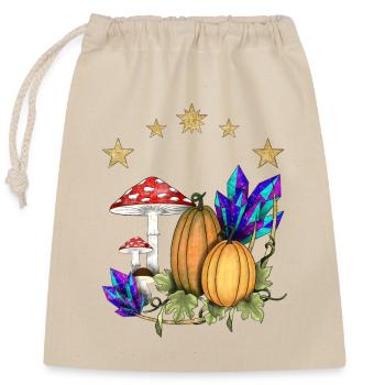 Citrouilles au pays magique - Sac cadeau en coton avec cordon (25 x 30 cm) - nature - Devant