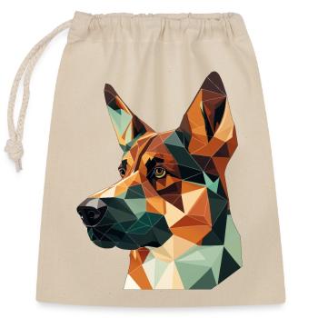 CHIEN DE BERGER - Sac cadeau en coton avec cordon (25 x 30 cm) - nature - Devant