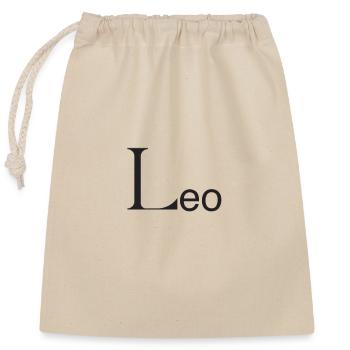 SZ Leo - Verschließbarer Geschenkbeutel aus Baumwolle (25x30cm) - Natur - Vorne