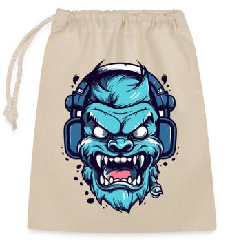 Joueur cool - Sac cadeau en coton avec cordon (25 x 30 cm) - nature - Devant