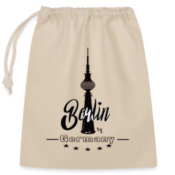 Berlin - Verschließbarer Geschenkbeutel aus Baumwolle (25x30cm) - Natur - Vorne