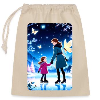 personalisiertes Design-Muttergeschenk - Verschließbarer Geschenkbeutel aus Baumwolle (25x30cm) - Natur - Vorne