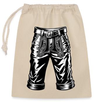 Lederhosen Dirndl Charivari Gamshut Traditional Hat - Closable cotton gift bag (25x30cm) - nature - Front