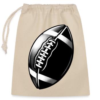 American Football - Verschließbarer Geschenkbeutel aus Baumwolle (25x30cm) - Natur - Vorne