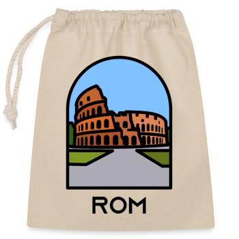 Rome - Colosseum - Closable cotton gift bag (25x30cm) - nature - Front