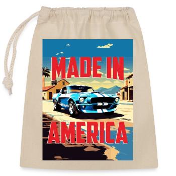 COBRA MADE IN AMERICA - Verschließbarer Geschenkbeutel aus Baumwolle (25x30cm) - Natur - Vorne