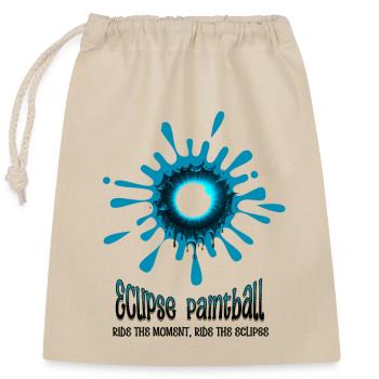 Eclipse paintball, ride the horizont - Closable cotton gift bag (25x30cm) - nature - Front
