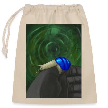 Snail #01 - Closable cotton gift bag (25x30cm) - nature - Front