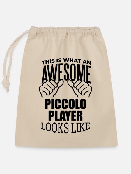 Piccolo Piccolo Piccolo - Verschließbarer Geschenkbeutel aus Baumwolle (25x30cm) - Natur