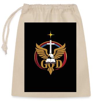 Christian Emblem - Closable cotton gift bag (25x30cm) - nature - Front