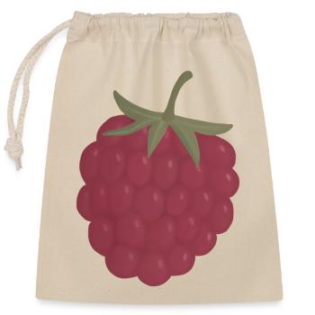 rouge rose framboise - Sac cadeau en coton avec cordon (25 x 30 cm) - nature - Devant