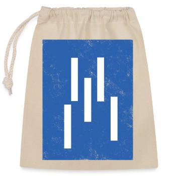 Abstract Vertical Lines Composition - Closable cotton gift bag (25x30cm) - nature - Front