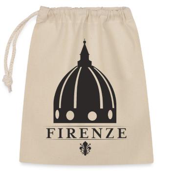 Florenz - Verschließbarer Geschenkbeutel aus Baumwolle (25x30cm) - Natur - Vorne