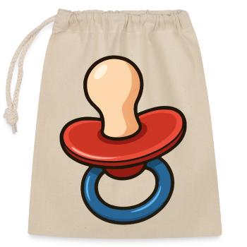 Pacifier Cartoon Baby Toy - Closable cotton gift bag (25x30cm) - nature - Front