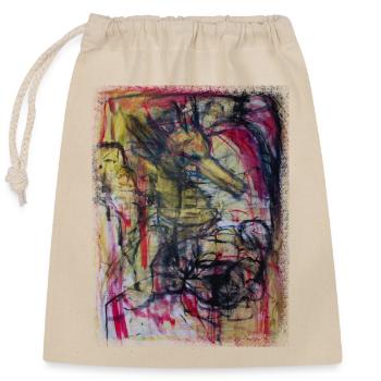 hippocampe - Sac cadeau en coton avec cordon (25 x 30 cm) - nature - Devant