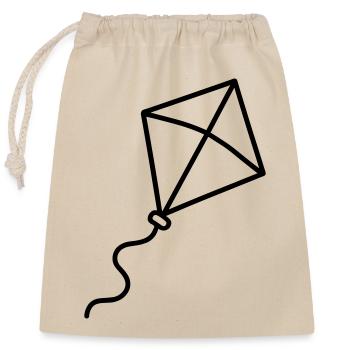 Kite - Closable cotton gift bag (25x30cm) - nature - Front