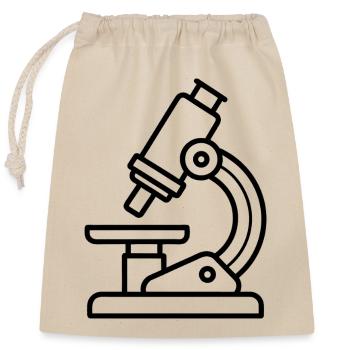 Microscope - Sac cadeau en coton avec cordon (25 x 30 cm) - nature - Devant