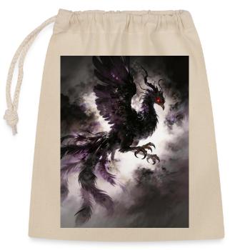 The Black Phoenix: Shadow and Rebirth - Closable cotton gift bag (25x30cm) - nature - Front