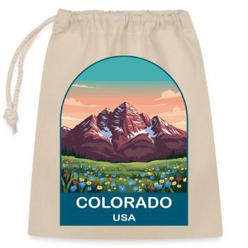 Colorado USA Vintage Travel Poster Art - Closable cotton gift bag (25x30cm) - nature - Front