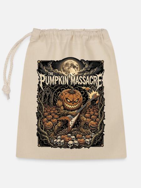 Pumpkin Massacre - Verschließbarer Geschenkbeutel aus Baumwolle (25x30cm) - Natur