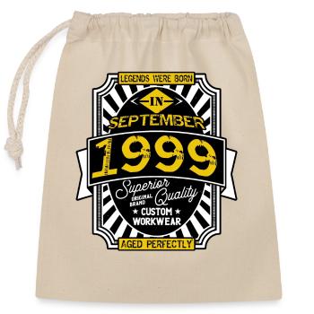 1999 SEPTEMBER - Closable cotton gift bag (25x30cm) - nature - Front