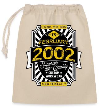 2002 FEBRUARY - Closable cotton gift bag (25x30cm) - nature - Front