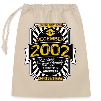 2002 DECEMBER - Closable cotton gift bag (25x30cm) - nature - Front