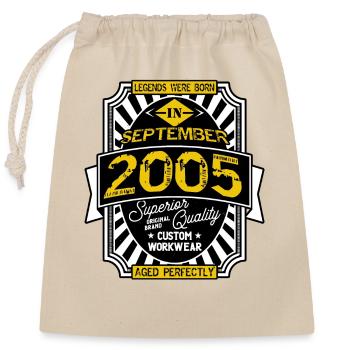 2005 SEPTEMBER - Closable cotton gift bag (25x30cm) - nature - Front