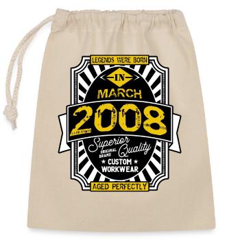 2008 MARCH - Closable cotton gift bag (25x30cm) - nature - Front
