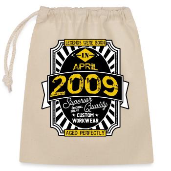 2009 APRIL - Closable cotton gift bag (25x30cm) - nature - Front
