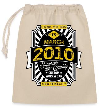 2010 MARCH - Closable cotton gift bag (25x30cm) - nature - Front