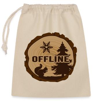 Wandern Winterwandern Outdoor Naturfreund - Verschließbarer Geschenkbeutel aus Baumwolle (25x30cm) - Natur - Vorne