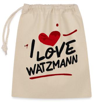 Berg Watzmann Alpes de Bavière - Coeur d’amour - Sac cadeau en coton avec cordon (25 x 30 cm) - nature - Devant