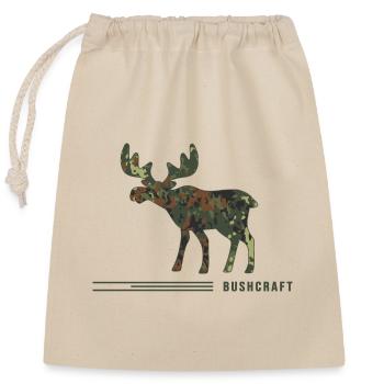 bushcraft carmoflage wildcamping survival wild - Verschließbarer Geschenkbeutel aus Baumwolle (25x30cm) - Natur - Vorne