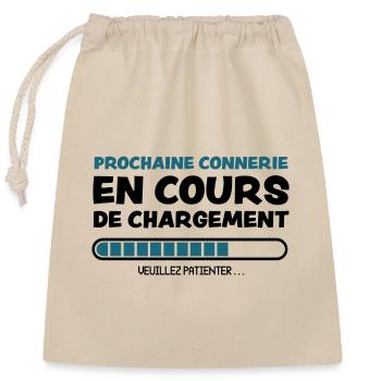 connerie en cours de chargement - Sac cadeau en coton avec cordon (25 x 30 cm) - nature - Devant