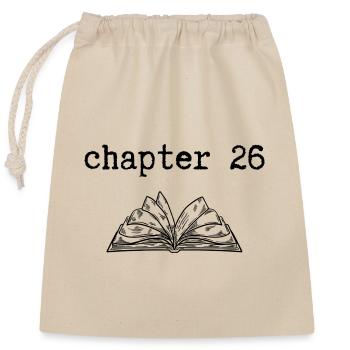 chapter 26 Birthday - Closable cotton gift bag (25x30cm) - nature - Front