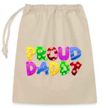 Bébé Parents Enfant Cadeau Dictons Naissance Maman Papa - Sac cadeau en coton avec cordon (25 x 30 cm) - nature - Devant