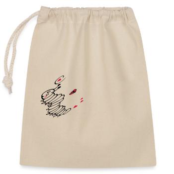 Caterpillar with ladybug spring - Closable cotton gift bag (25x30cm) - nature - Front