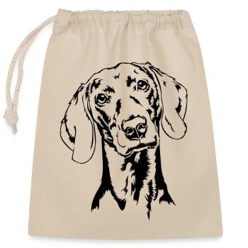 Weimaraner Portrait Chien Chiens Wilsigns - Sac cadeau en coton avec cordon (25 x 30 cm) - nature - Devant
