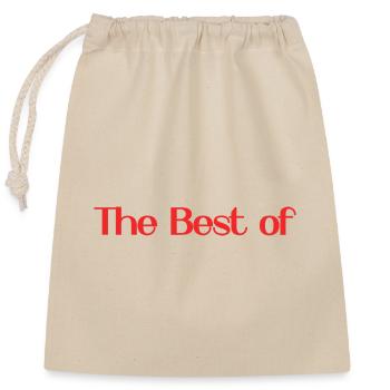 The Best of. Best of. Best. Meilleur.Noël. Geek - Sac cadeau en coton avec cordon (25 x 30 cm) - nature - Devant