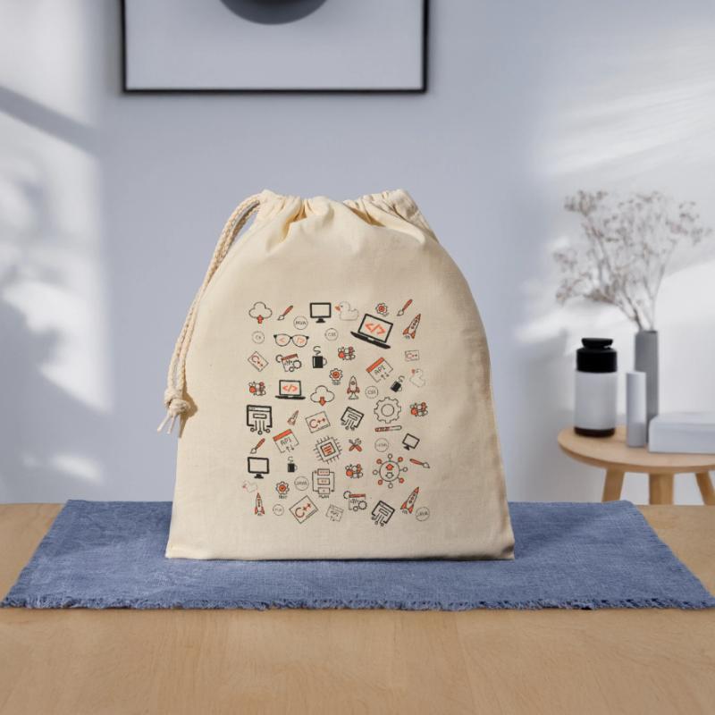 Programmation développeur Java Sac cadeau en coton avec cordon (25 x 30 cm)