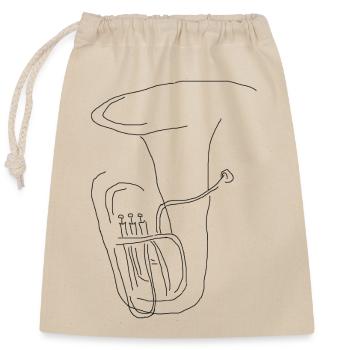 tuba - Closable cotton gift bag (25x30cm) - nature - Front