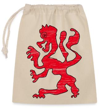 South Holland Lion - Closable cotton gift bag (25x30cm) - nature - Front