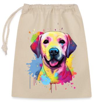 Labrador - Closable cotton gift bag (25x30cm) - nature - Front