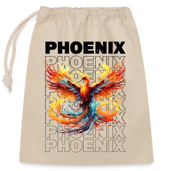 Phoenix Phoenix Fire Flames Mythologie des oiseaux - Sac cadeau en coton avec cordon (25 x 30 cm) - nature - Devant