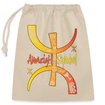 Yaz Amazigh: Berber Tattoo Ideal Gift for Women - Closable cotton gift bag (25x30cm) - nature - Front